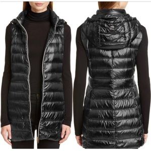 HERNO Serena Hooded Down Puffer Vest Black Women’s Size US 6 / 42